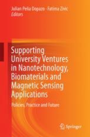 Supporting University Ventures in Nanotechnology Biomaterials and Magnetic Sensing Applications Policies Practice and Future