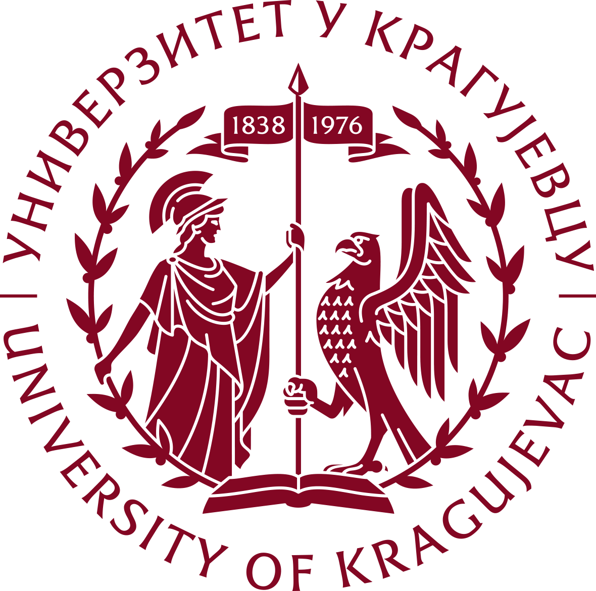 Univerzitet u Kragujevcu logotip ciklicni pozitiv